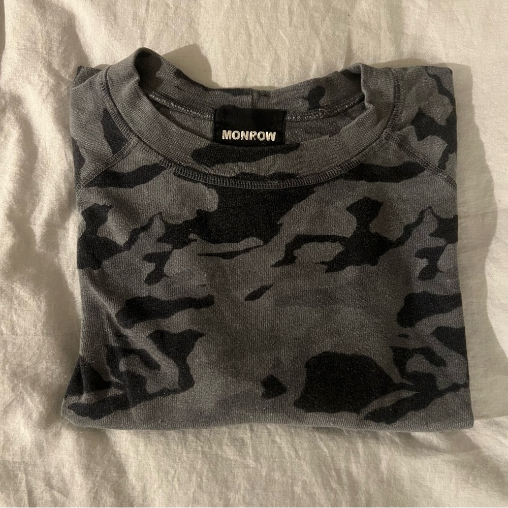 Monrow Cropped Camo T-shirt